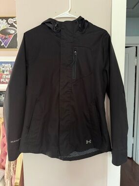 Under Armour Infrared Black Hooded Jacket Convertible Women’s XS